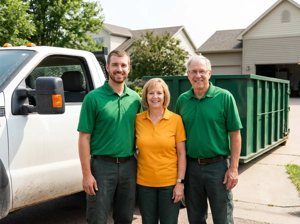League Above Dumspter Rental dumpster rental service team in Sioux Falls, SD